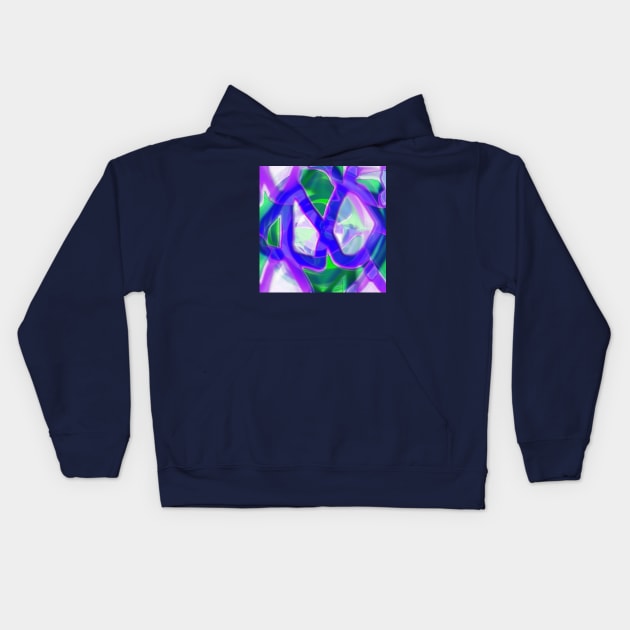 Blue, green and purple II Kids Hoodie by TiiaVissak